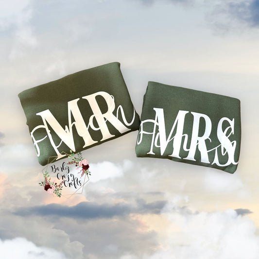 Mr and Mrs sweatshirts