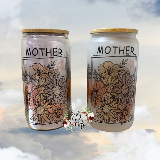 Mother 16 oz glass can